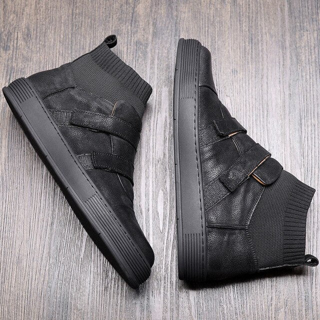 Genuine Leather Hook Ankle Boot  New 2020 UP