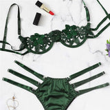 Lace Flower Full Set Convertible Straps Classic Lingerie