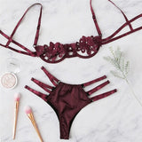 Lace Flower Full Set Convertible Straps Classic Lingerie
