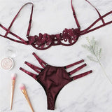Lace Flower Full Set Convertible Straps Classic Lingerie