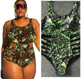 One Piece Full Body Extra Large Premium Floral Summer Swimsuit 2019