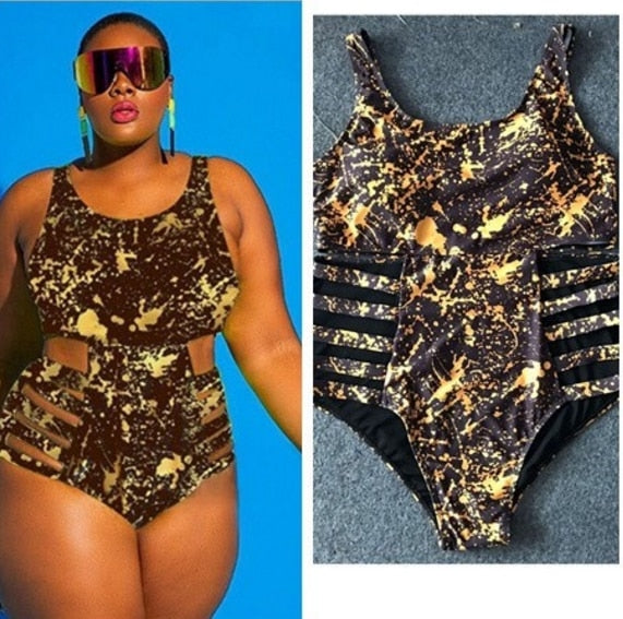 One Piece Full Body Extra Large Premium Floral Summer Swimsuit 2019