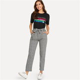 Long Mid Waist Trouser For Summer & Spring