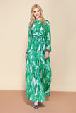 Ladies High Quality Summer Maxi Leaf Floral Dress For All Day Long