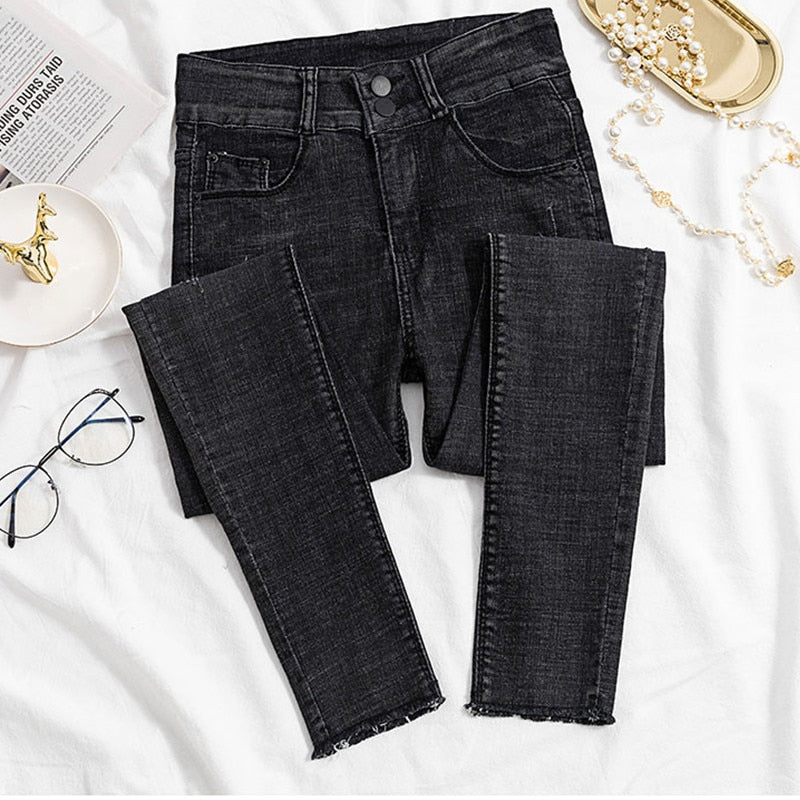 Premium Quality Elastic Cotton Stretch Female Denim Jeans