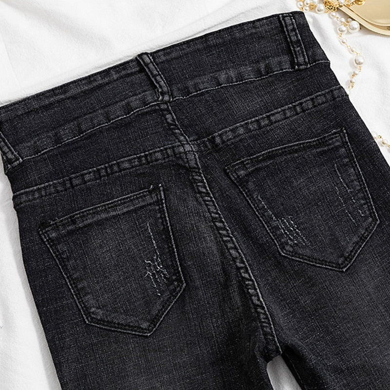 Premium Quality Elastic Cotton Stretch Female Denim Jeans