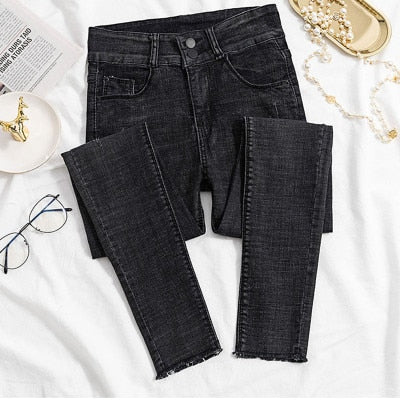 Premium Quality Elastic Cotton Stretch Female Denim Jeans