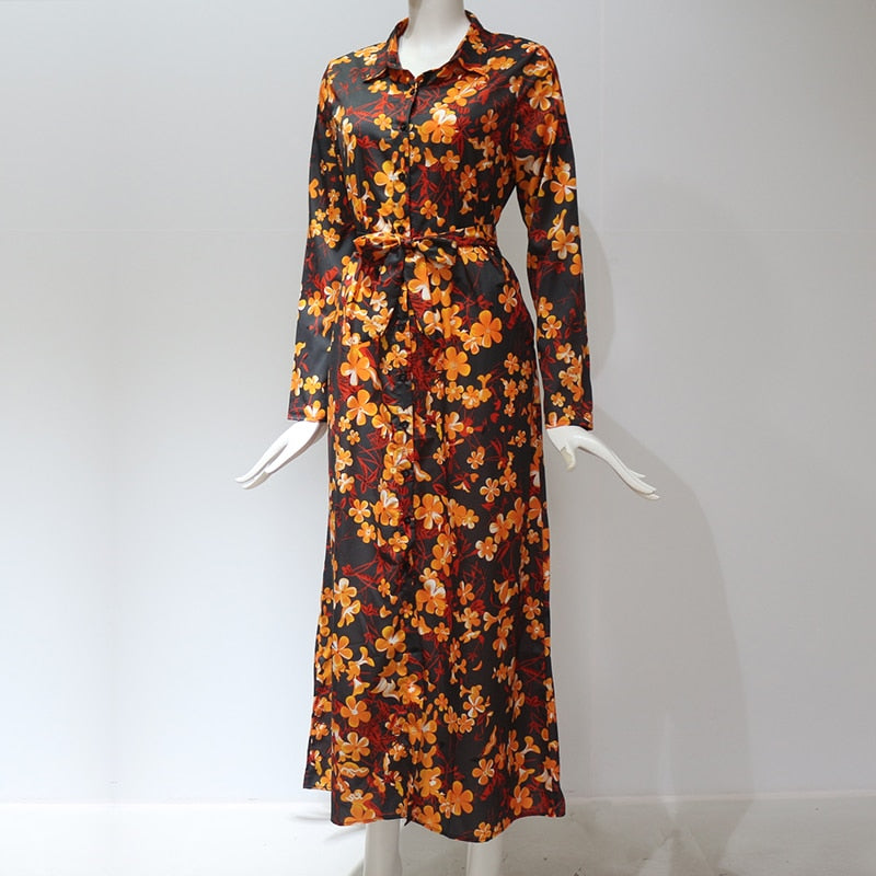 Long Sleeve Maxi Chiffon Beach Boho All Day Long Style