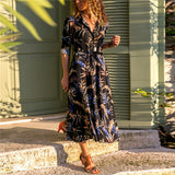 Long Sleeve Maxi Chiffon Beach Boho All Day Long Style