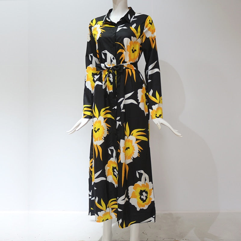 Long Sleeve Maxi Chiffon Beach Boho All Day Long Style