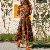 Long Sleeve Maxi Chiffon Beach Boho All Day Long Style