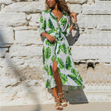 Long Sleeve Maxi Chiffon Beach Boho All Day Long Style