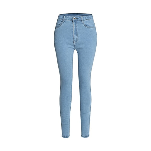 Denim High Waist Skinny Elastic Stretch Smooth Jean For Girls