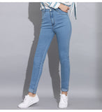 Denim High Waist Skinny Elastic Stretch Smooth Jean For Girls