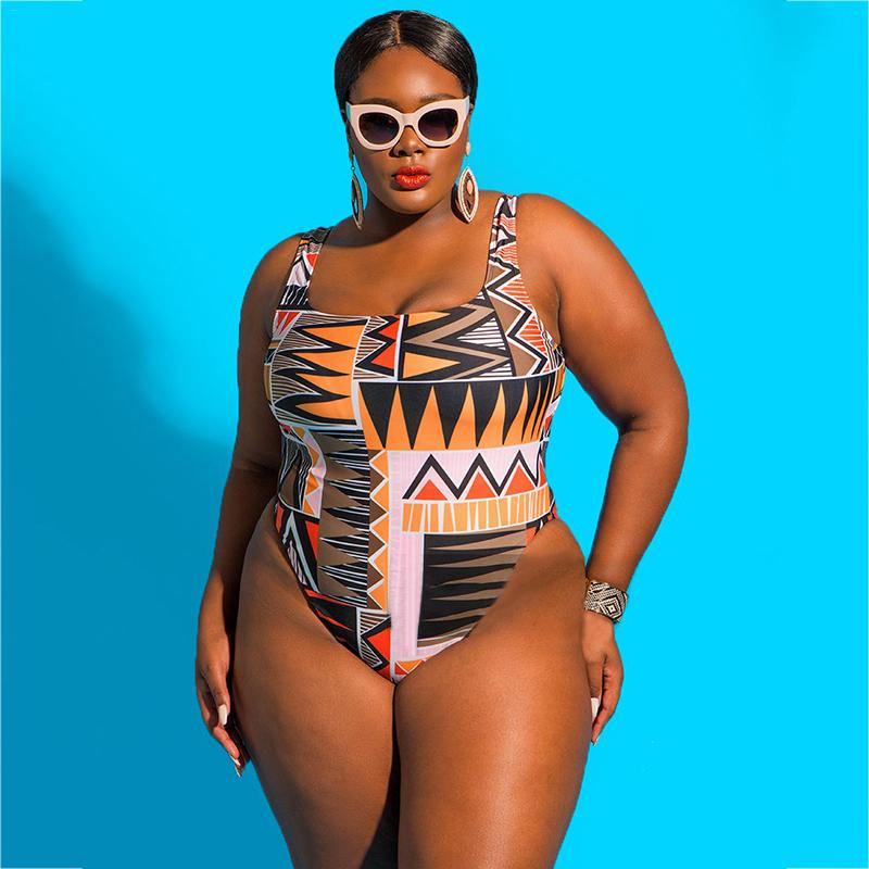 Sling Backless High Waist One Piece Extra Large Summer Swimsuit For Beachwear & Vacation