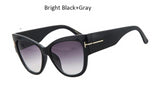2019 New Tom Fashion Brand Designer Cat Eye Women Sunglasses Female Gradient Points Sun Glasses Big Oculos feminino de sol