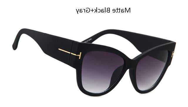 2019 New Tom Fashion Brand Designer Cat Eye Women Sunglasses Female Gradient Points Sun Glasses Big Oculos feminino de sol