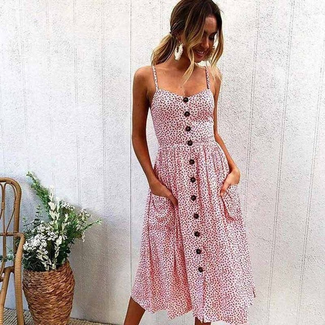 Mid Beach Party Floral Summer Strap Boho