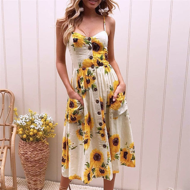 Mid Beach Party Floral Summer Strap Boho