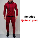Mens Striped Two Piece Set Hoodie Autumn