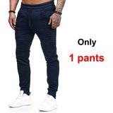 Mens Striped Two Piece Set Hoodie Autumn