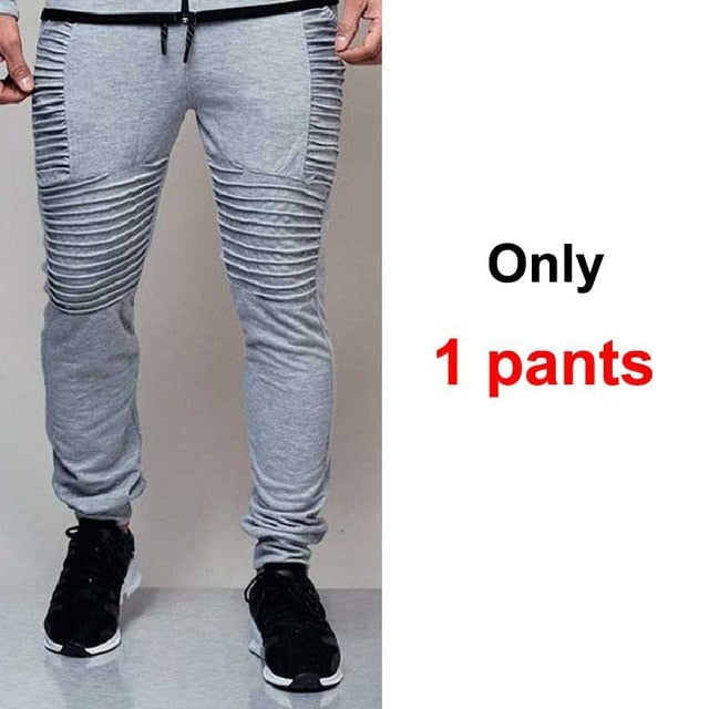 Mens Striped Two Piece Set Hoodie Autumn