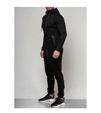 Mens Striped Two Piece Set Hoodie Autumn