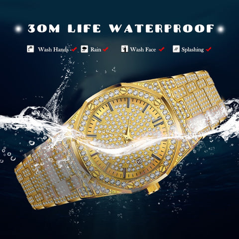 Luxury Gold Quartz Wrist Watch Women