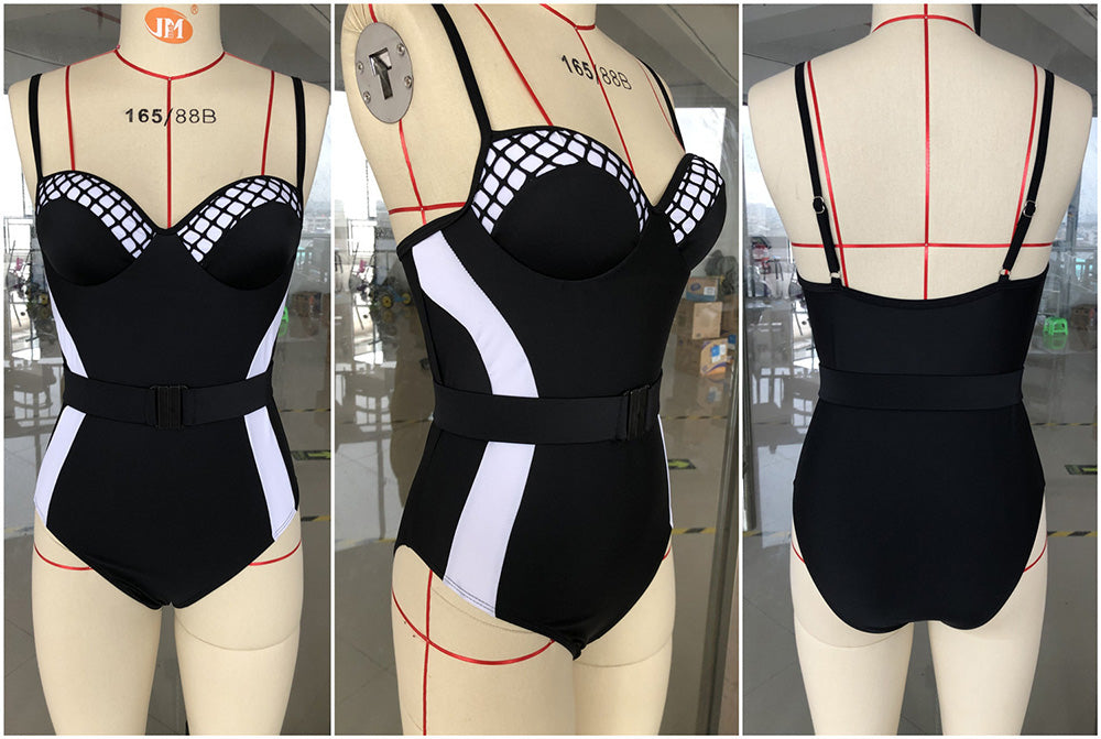 Leopard one piece push up Monkini 2019