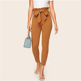 Crop High Waist Womens Elastic Waist Pants For Summer To Autumn Work Wear