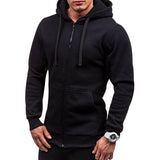 Plus Size Men Drawstring Hoodies Black