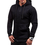 Plus Size Men Drawstring Hoodies Black