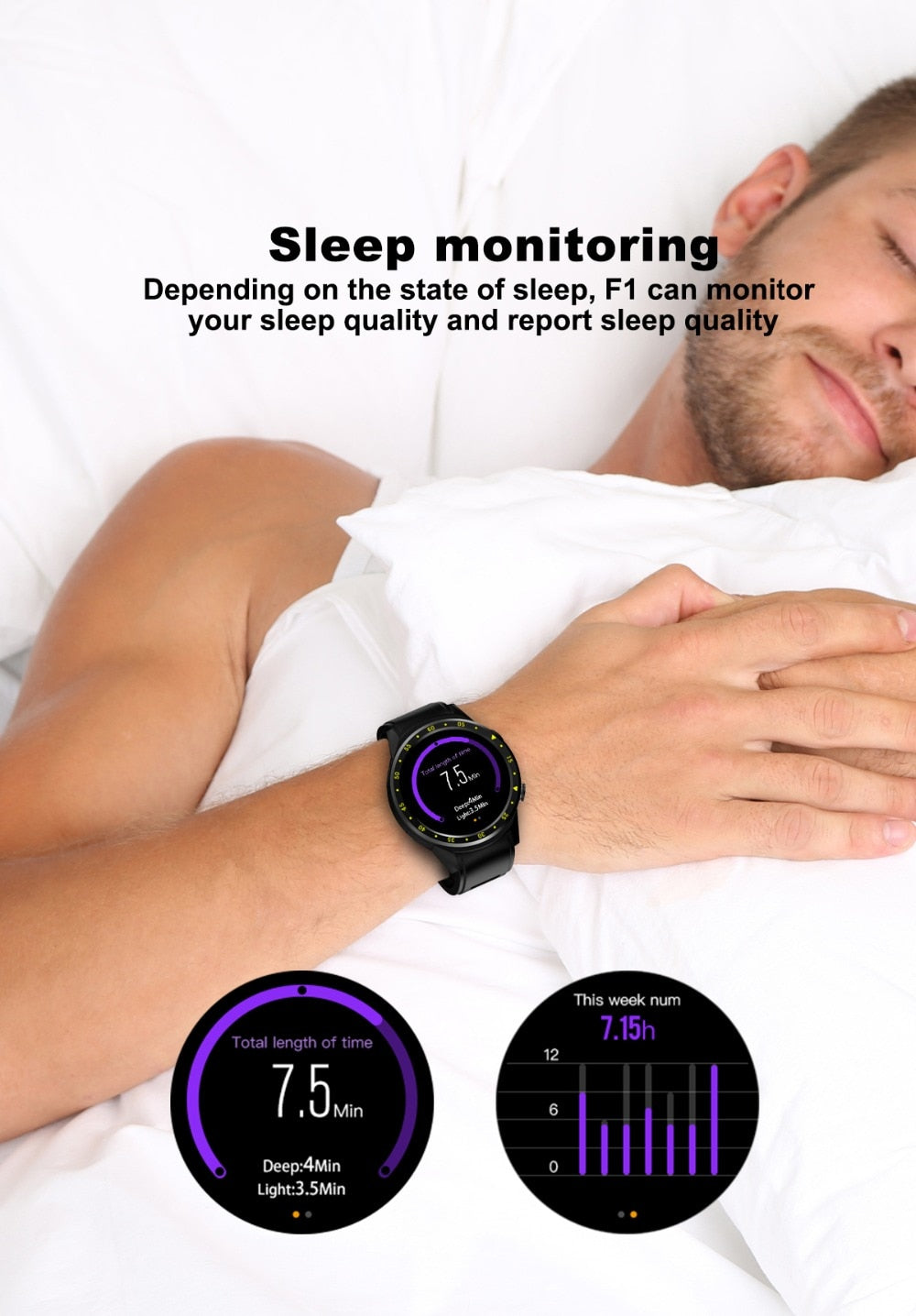 Smart Sports Wristwatch With GPS & Camera,Bluetooth,Sim Card For IOS & Android