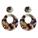 Round Ear Drop Acrylic Boho Earring For Women