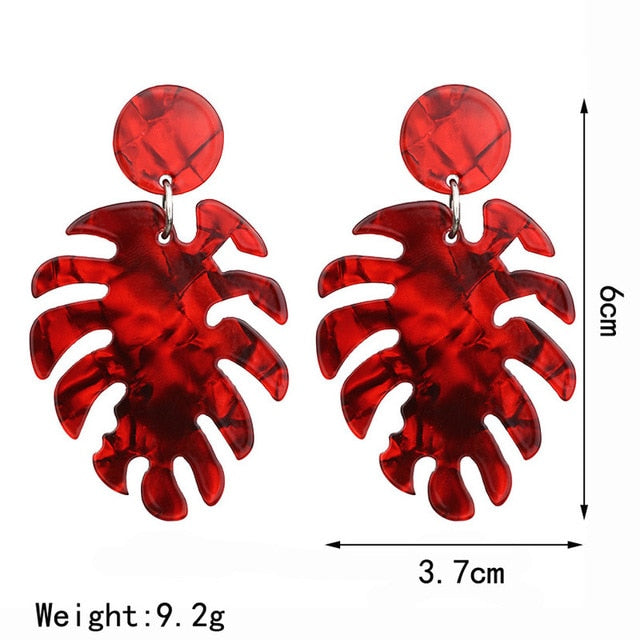 Round Ear Drop Acrylic Boho Earring For Women