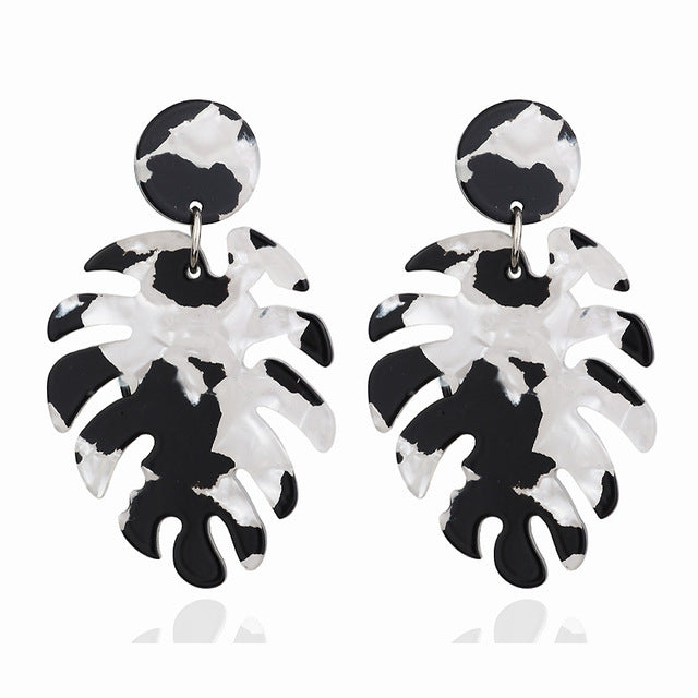 Round Ear Drop Acrylic Boho Earring For Women