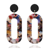 Round Ear Drop Acrylic Boho Earring For Women