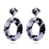 Round Ear Drop Acrylic Boho Earring For Women