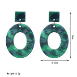 Round Ear Drop Acrylic Boho Earring For Women