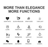 Heart Rate Monitoring Women Waterproof Smart Bluetooth Smartwatch For IOS & Android