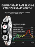 Heart Rate Monitoring Women Waterproof Smart Bluetooth Smartwatch For IOS & Android