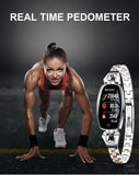 Heart Rate Monitoring Women Waterproof Smart Bluetooth Smartwatch For IOS & Android