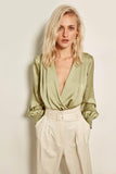 Mint Double Breasted Collar Body Ladies Summer To Autumn Street Wear Pants