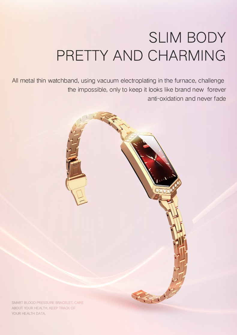 Dual Mood Blood Pressure & Heart Rate Monitoring Ladies  Bluetooth Smartwatch