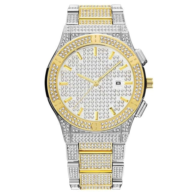 Analog Water Resistant Full Diamond Watch