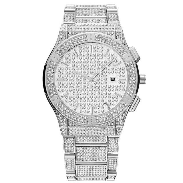 Analog Water Resistant Full Diamond Watch