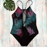 Beach Mesh Up One Piece Swimsuit Plus Size 3XL Push Up Women Swimsuit Sexy Summer 2019