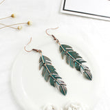 Boho Style Drop Down Vintage Leaves Tassel