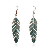 Boho Style Drop Down Vintage Leaves Tassel