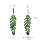 Boho Style Drop Down Vintage Leaves Tassel